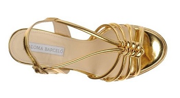 gold leather sandals