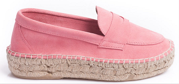 pink suede moccasin