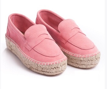 pink suede moccasin